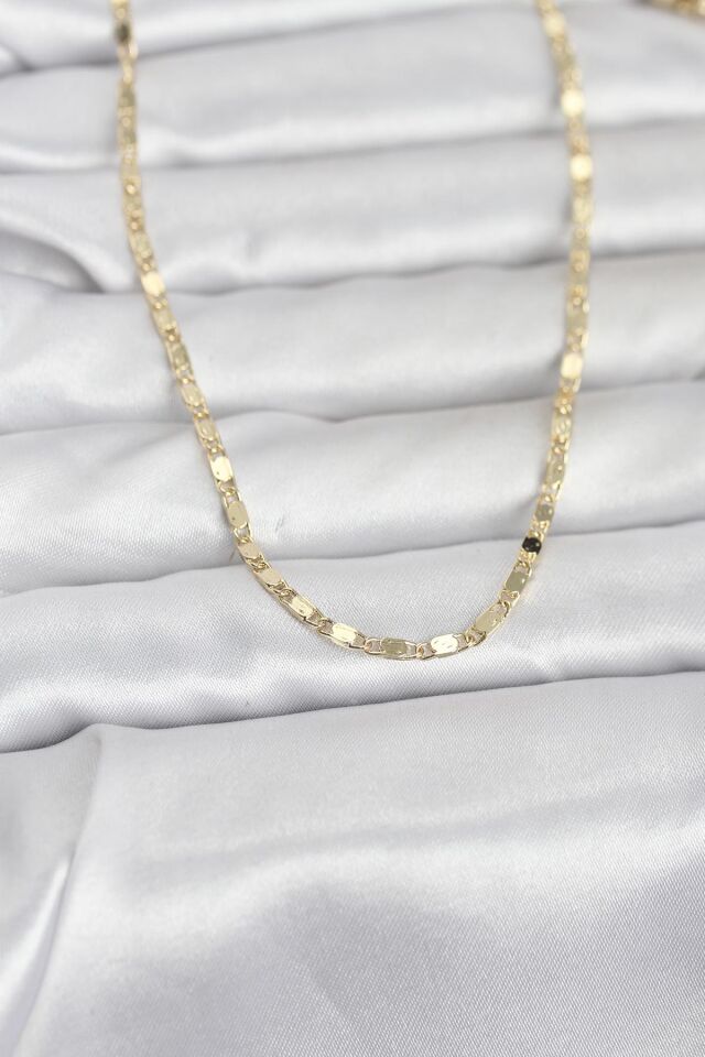 CM 14K Gold Renk Ezme Zincir 60 cm Kadın Kolye - Lisinya