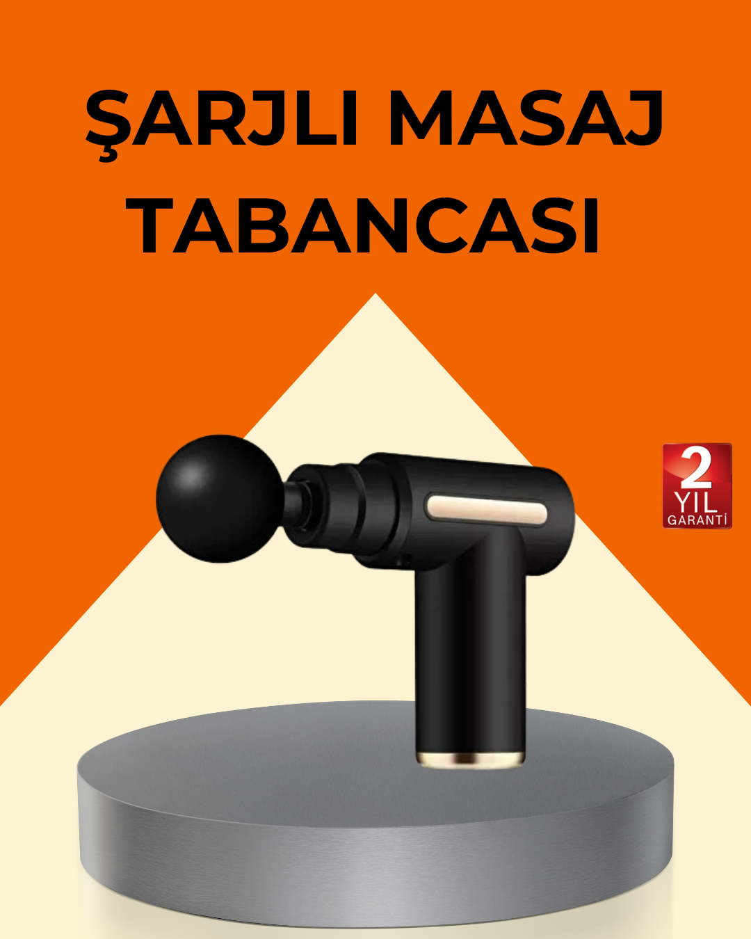 Şarjlı Kas Masaj Aleti 6 Kademe 4 Başlık Derin Doku EMS Titreşim Sporcu Masaj Tabancası - Lisinya