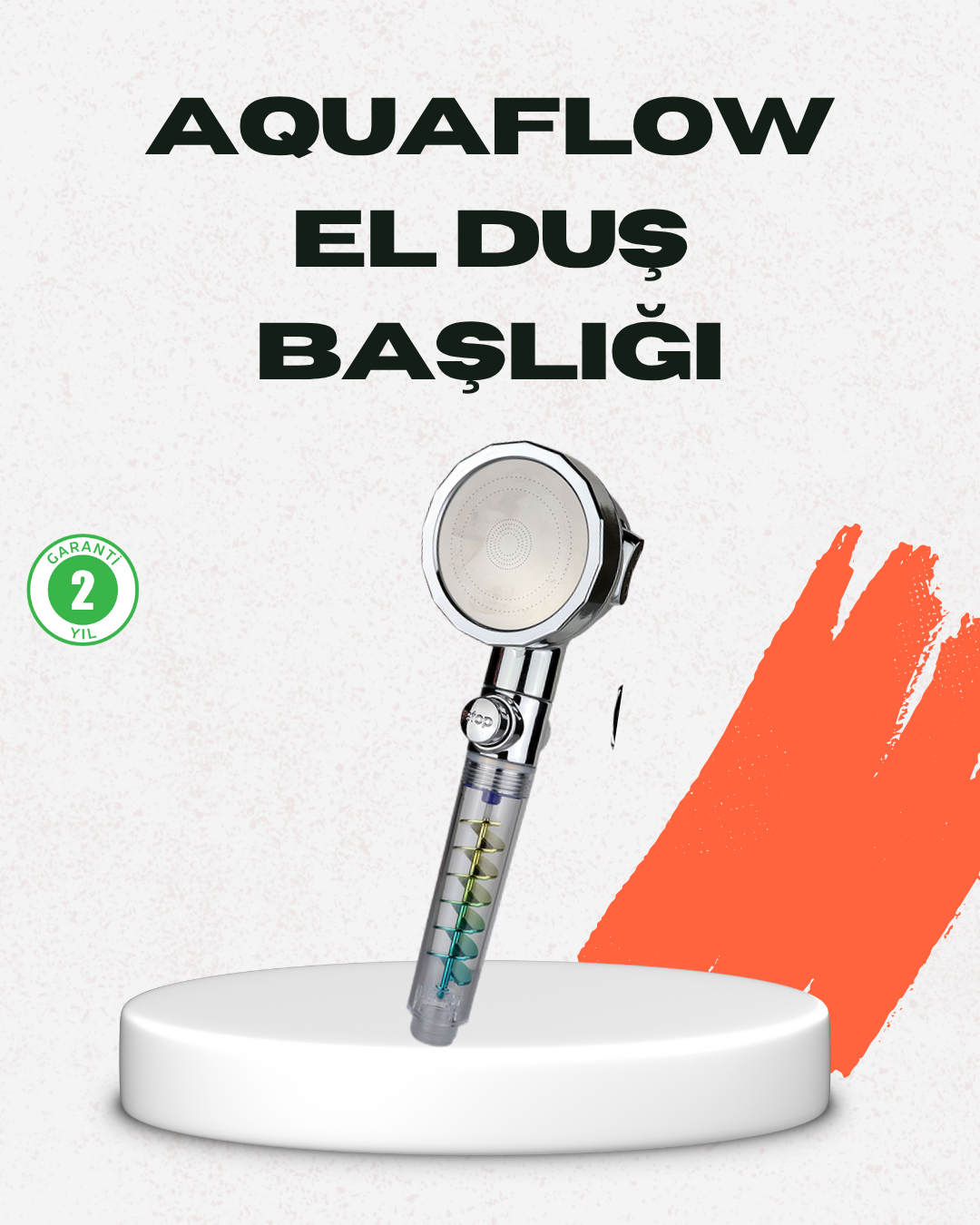 Rahatlatıcı Yağmur Etkili El Duşu – Döner Pervaneli, Dayanıklı ve Şık Tasarım - Lisinya