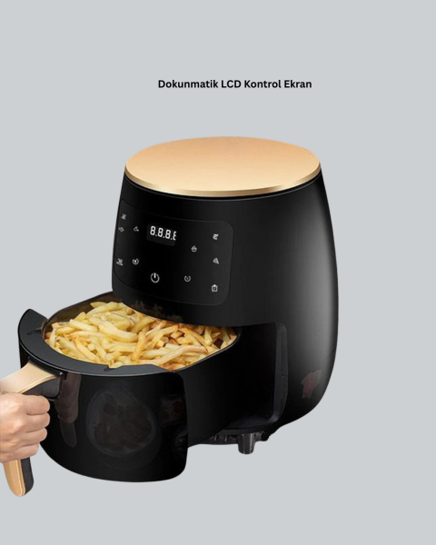2400W Güçlü Airfryer 6L Yağsız Sağlıklı Pişirici LCD Dokunmatik