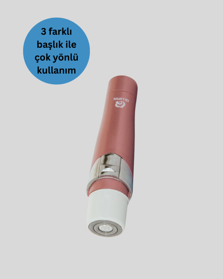 3 Başlıklı Yüz ve Vücut Tüy Temizleme Cihazı Pembe - Lisinya
