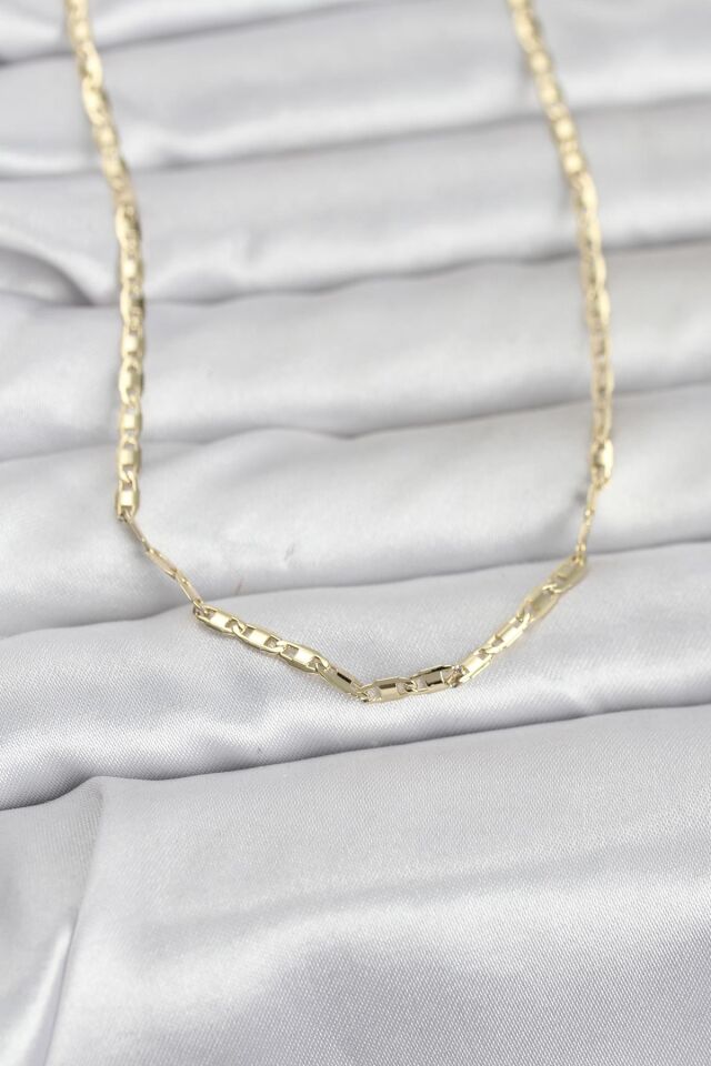 CM 14K Gold Renk Gemici Zincir Model 60 cm Kadın Kolye - Lisinya