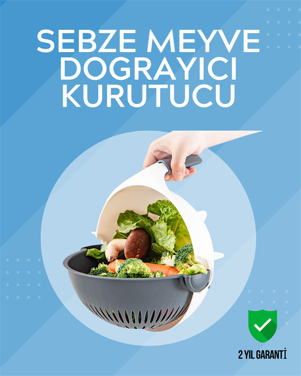 Süzgeçli Hazneye Sahip Çok Amaçlı Rende ve Dilimleyici - Lisinya