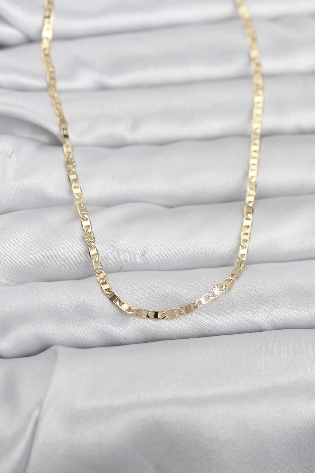 CM 14K Gold Renk Zincir Model 60 cm Kadın Kolye - Lisinya