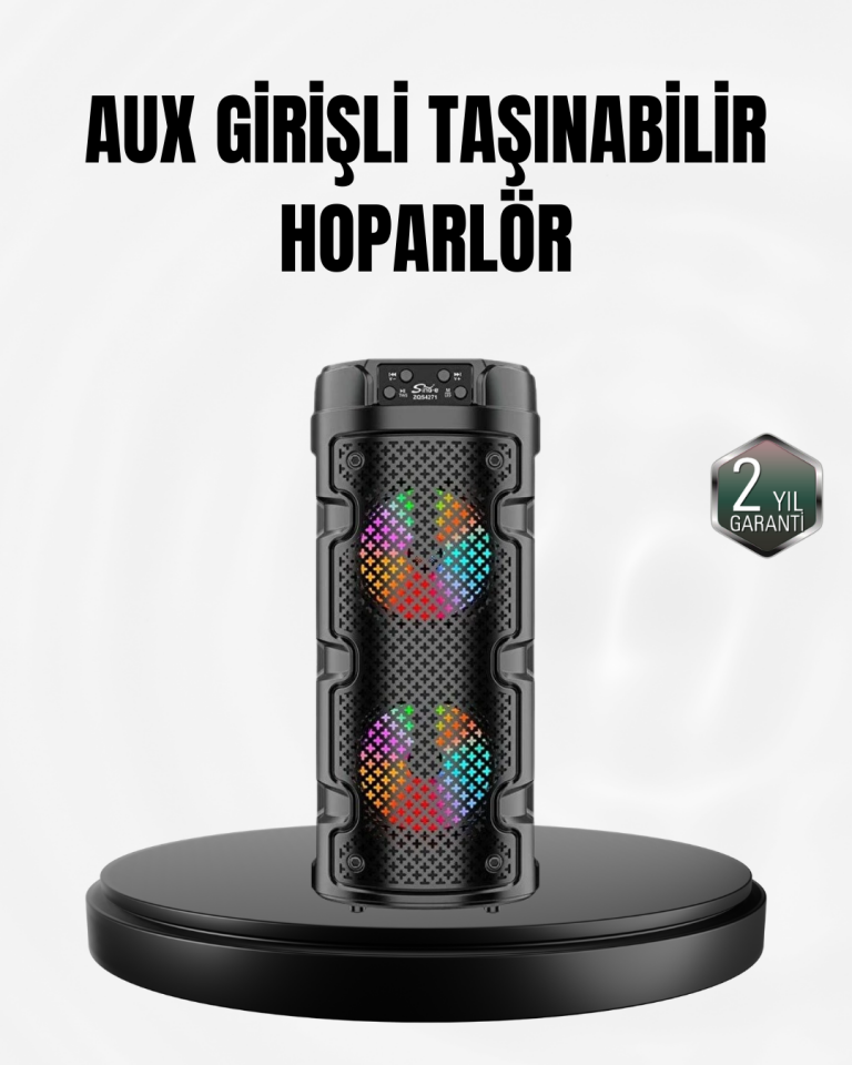 Kablosuz Stereo Hoparlör USB + SD Kart + AUX Destekli Bluetooth 5.0 - Lisinya