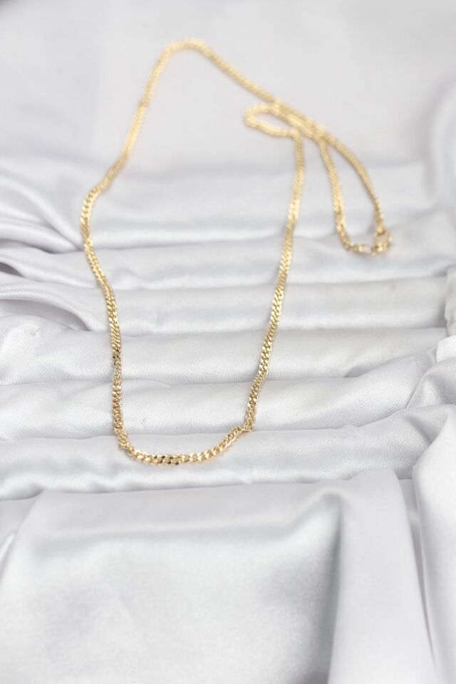 CM 14K Gold Renk 60 cm Zincir Kadın Kolye - Lisinya