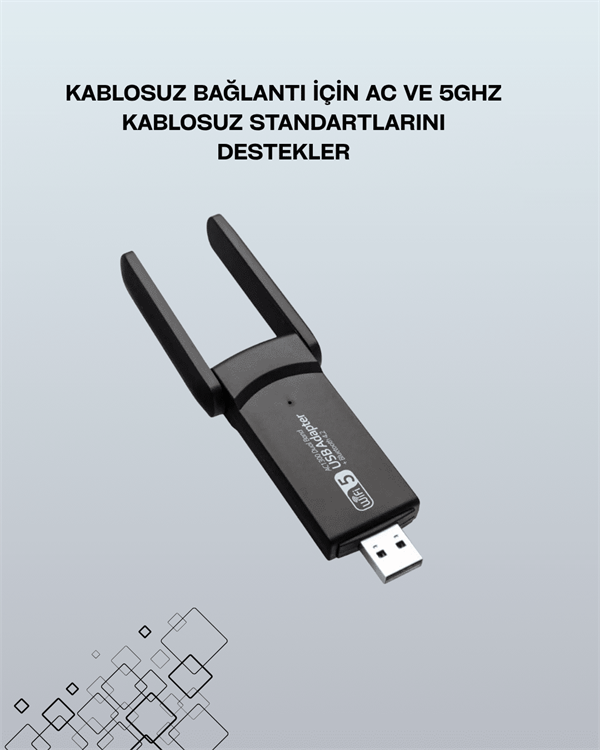 Realtek Chipsetli 5G Destekli Yüksek Hızlı Ağ Adaptörü - Lisinya