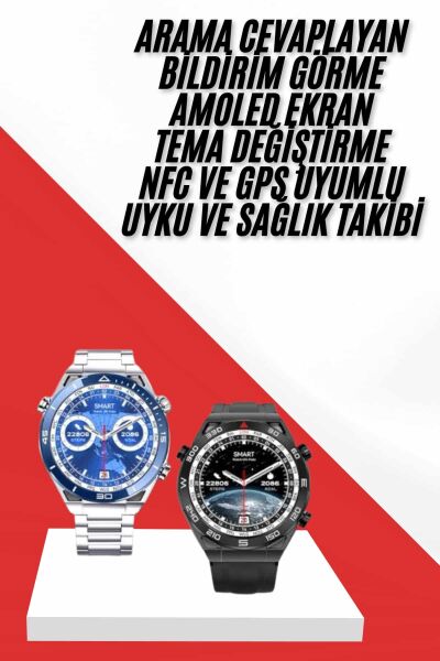 Akıllı Saat 1.62 İnç Ultimate Nabız Sensörlü Sesli Görüşme Yapabilen Yeni Nesil - Lisinya