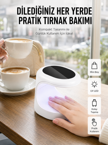 Kalıcı Oje Kurutucu UV Led Teknolojisi Taşınabilir Mini Tırnak Kurutucu - Lisinya