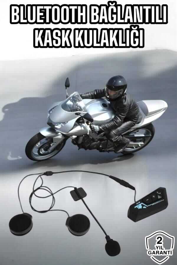 Kask Kulaklığı Motosiklet Intercom Interkom Dinleme Konuşma Özellikli Su Geçirmez - Lisinya