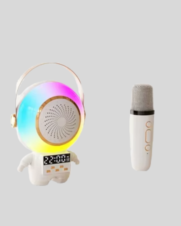 Karaoke Özellikli Astronot Bluetooth Hoparlör Kablosuz Mikrofonlu - Lisinya