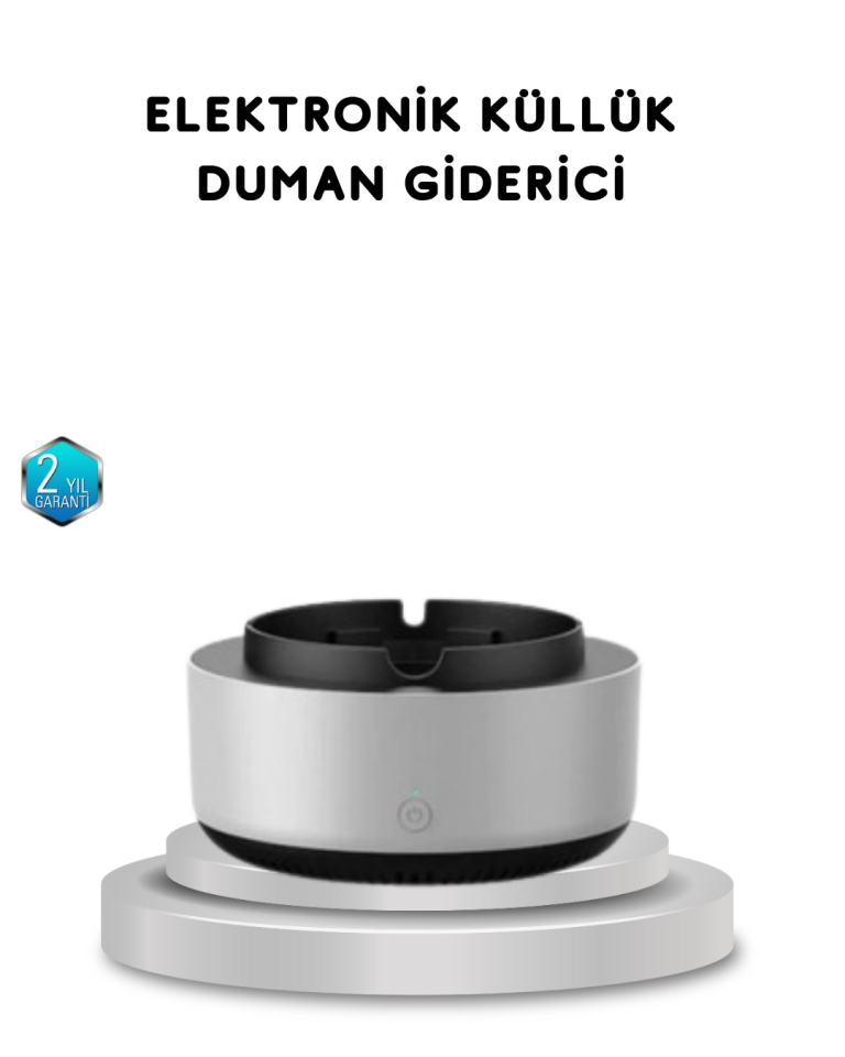 Sigara Dumanı ve Koku Giderici Hava Temizleyici Küllük – 2 Katmanlı Filtreli - Lisinya