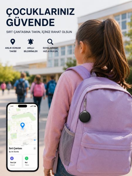 İOS ve Android Destekli AirTag Konum Takip ve Eşya Bulucu - Lisinya
