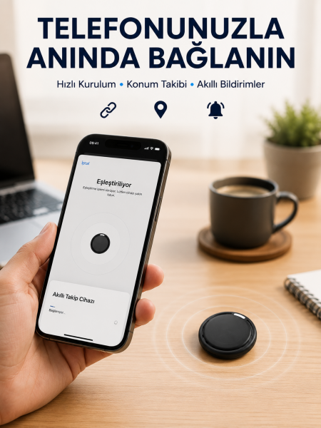 AirTag Akıllı Eşya Takip Cihazı İOS ve Android Uyumlu Uzun Pil Ömürlü - Lisinya