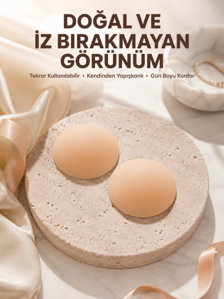 Silikon Göğüs Ucu Kapatıcı Kendinden Yapışkanlı Tekrar Kullanılabilir - Lisinya