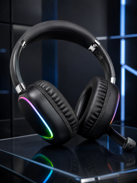 RGB Işıklı Bluetooth Mikrofonlu Kulaklık Uzun Süreli Kullanım Type-C Şarjlı - Lisinya