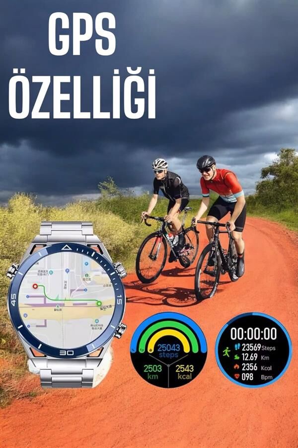 Akıllı Saat Yeni Nesil 2024 Model Metal Kordonlu Bluetooth Bağlantılı - YamanHobi