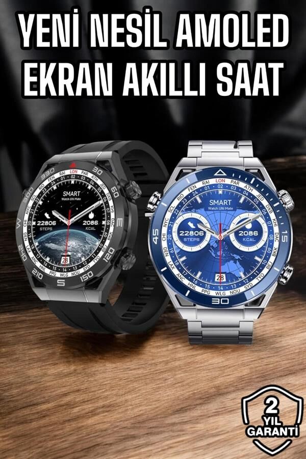 Akıllı Saat Yeni Nesil 2024 Model Metal Kordonlu Bluetooth Bağlantılı - YamanHobi