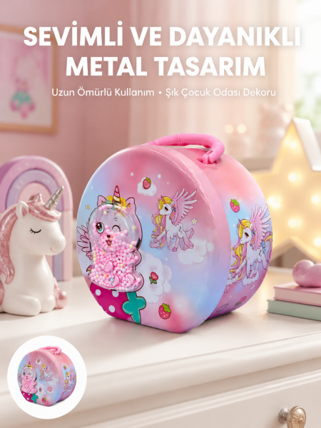 Mini Çocuk Para Kasası Gizli Saklama ve Birikim Kutusu - Lisinya
