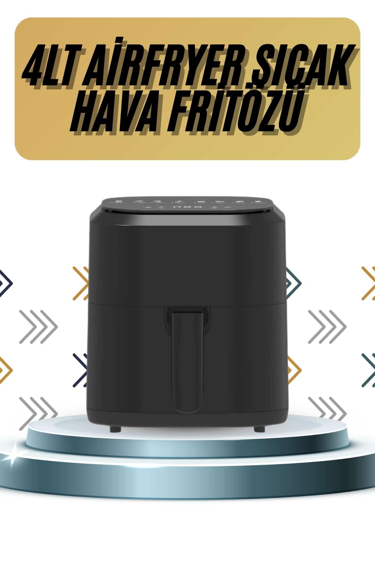 4L Airfryer Hazneli Hava Fritözü Yağsız Fritöz Taşınabilir Fırın İşlevi Gören Pratik - Lisinya