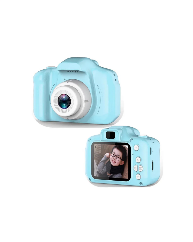 Mavi Mini Dijital Kamera HD Video Fotoğraf Çekimli USB Şarjlı Hafıza Kart Destekli - Lisinya