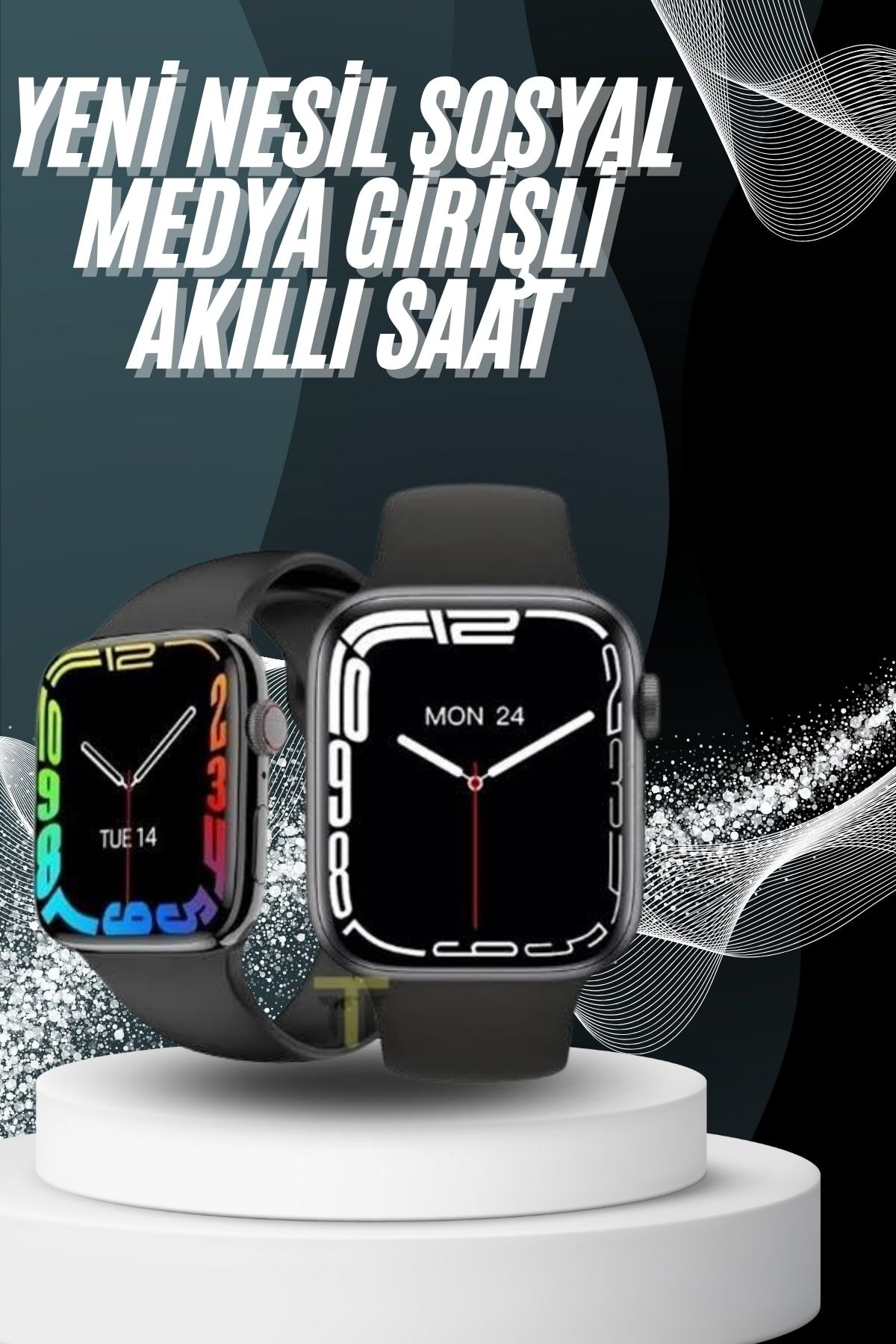 Yeni Model Akıllı Saat Dokunmatik Ekran Unisex Amoled Ekran 44 mm - Lisinya