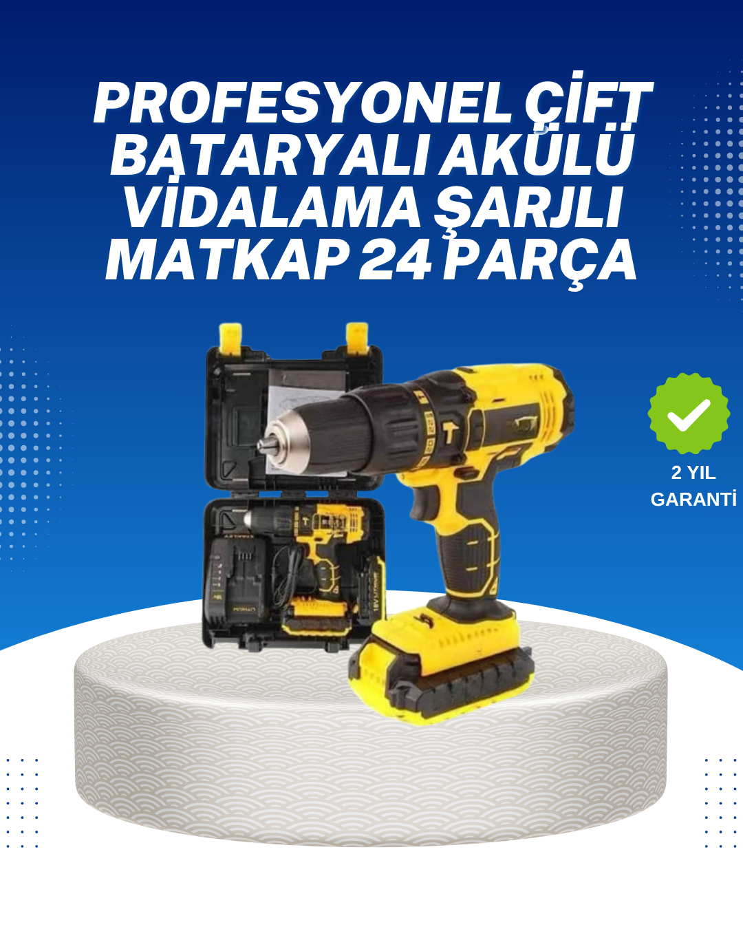 Ev ve Atölye İçin 12V Akülü Matkap | Plastik Mandren ve Metal Şanzıman - Lisinya