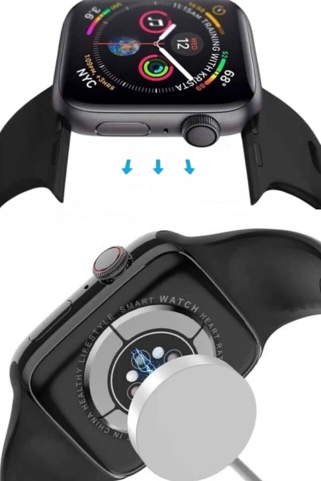 Yeni Model Akıllı Saat Dokunmatik Ekran Unisex Amoled Ekran 44 mm - Lisinya