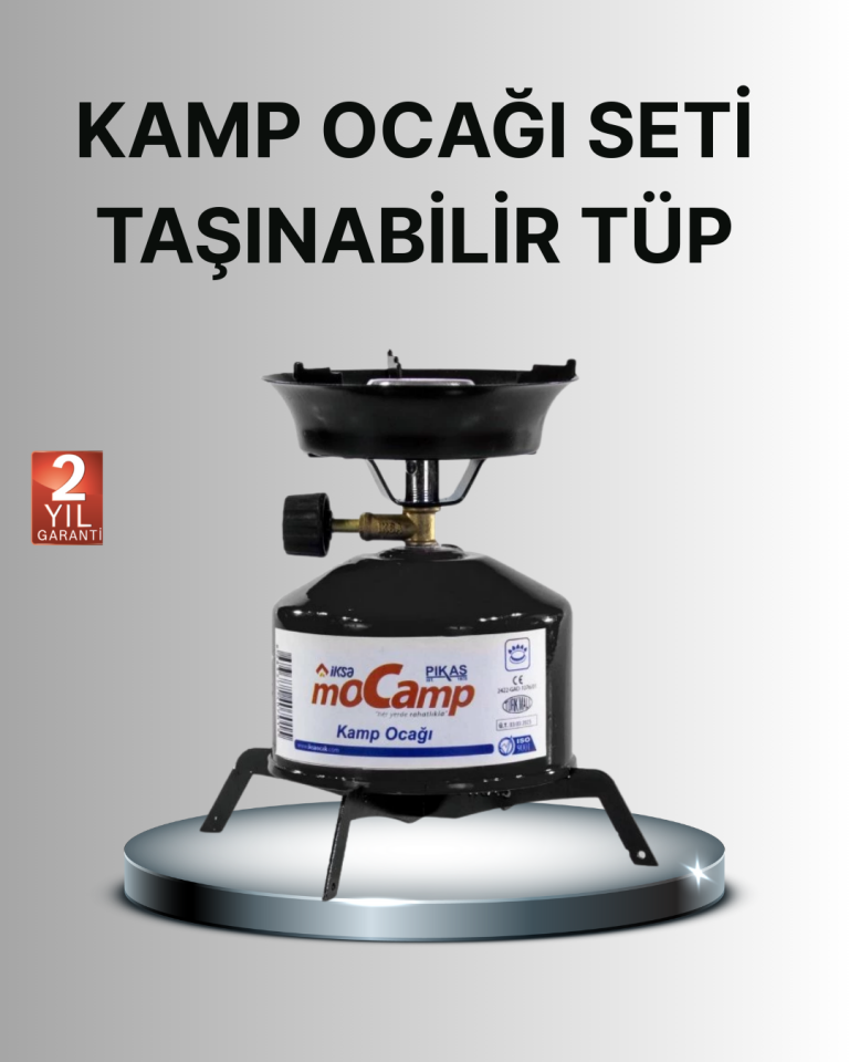 Kompakt Kamp Ocağı Seti Gaz Tüplü Ayarlanabilir Alevli 400g Hafif Tasarım - Lisinya