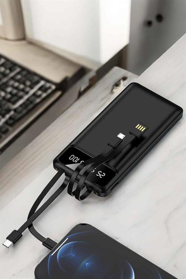 Powerbank 20.000 Mah LCD Ekran USB Lightning Type-C Uyumlu İOS ve Android - Lisinya