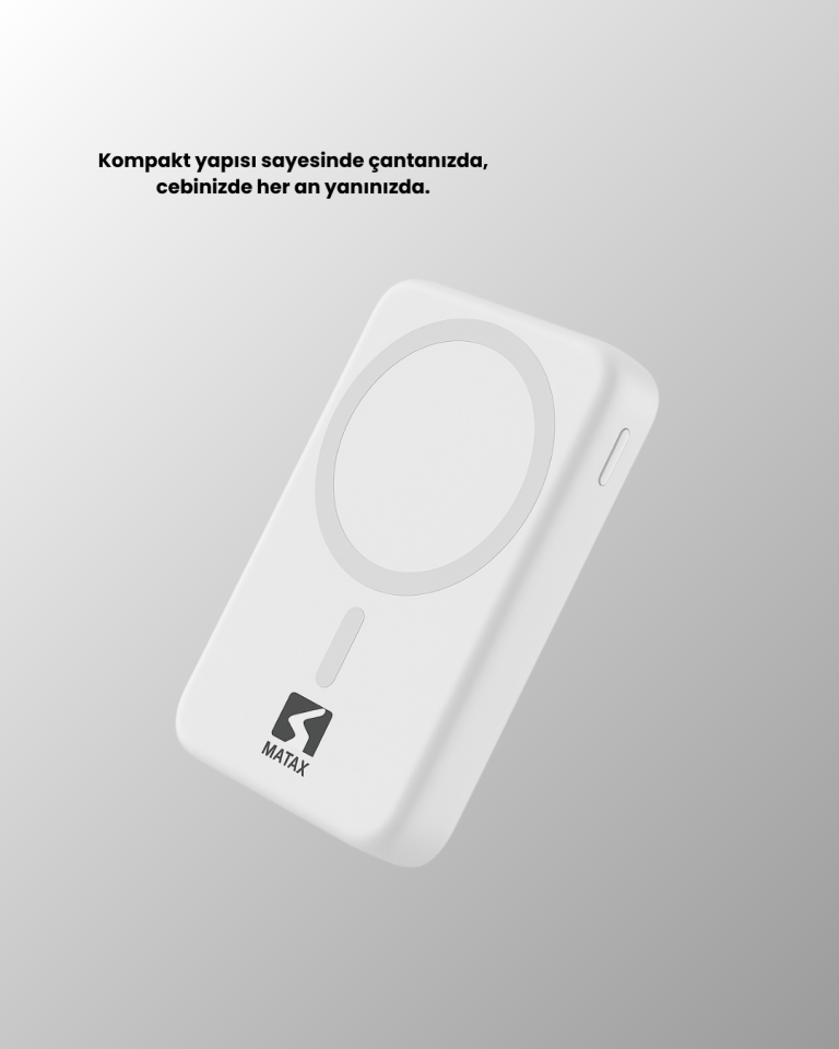 Ultra İnce Manyetik Powerbank – Hızlı Şarj, Güçlü Tutuş, 10000 mAh Kapasite - Lisinya