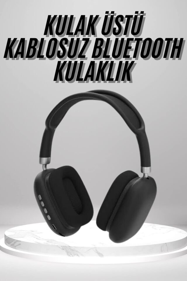 Kulak Üstü Kablosuz Bluetooth Kulaklık Yumuşak Süngerli SD Kart Girişli - Lisinya