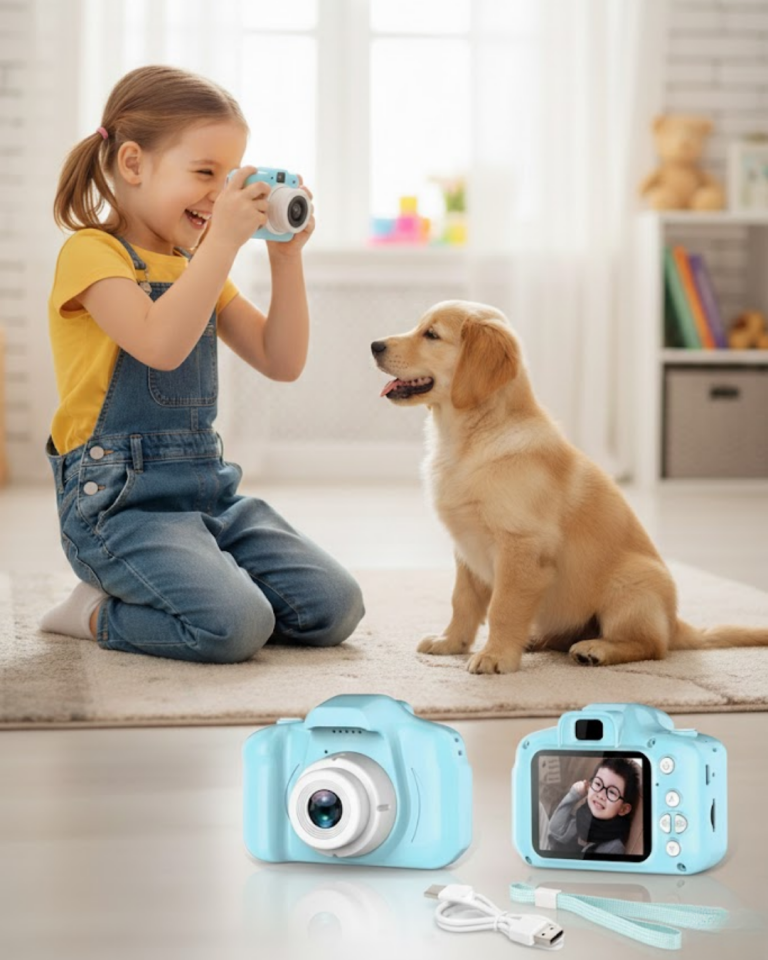Mavi Kompakt HD Dijital Kamera Video ve Fotoğraf Kayıt Özellikli Taşınabilir Model - Lisinya