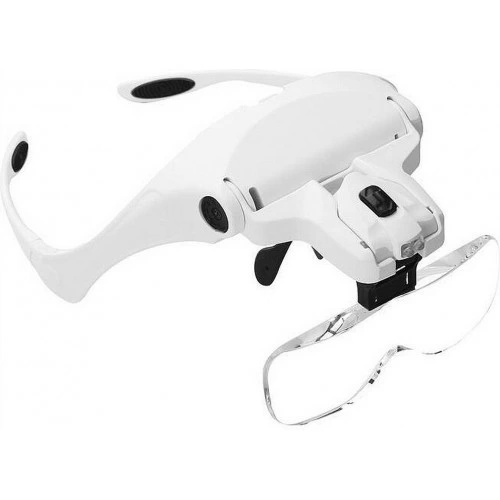-5 Lens 1.0x-3.5x, 2led Işıklı  Ile Ayarlanabilir Gözlük Büyüteç9892B2 ( Lisinya )