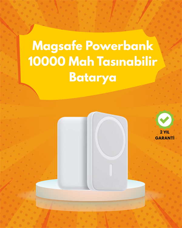 Ultra Kompakt ve Güçlü – MagSafe Powerbank 10000 mAh ile Kablosuz Şarj Deneyimi - Lisinya