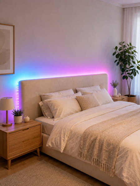 RGB Şerit LED 5 Metre 12V 2835 SMD Kumandalı Renkli Oda ve Ev Aydınlatması - Lisinya
