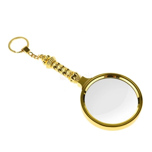 -5x90mm Tüm Metal Altın Renkli, Hediye Büyüteç,optik Lensler Ile çinko Alaşım Metal çerçeve ( Lisinya )