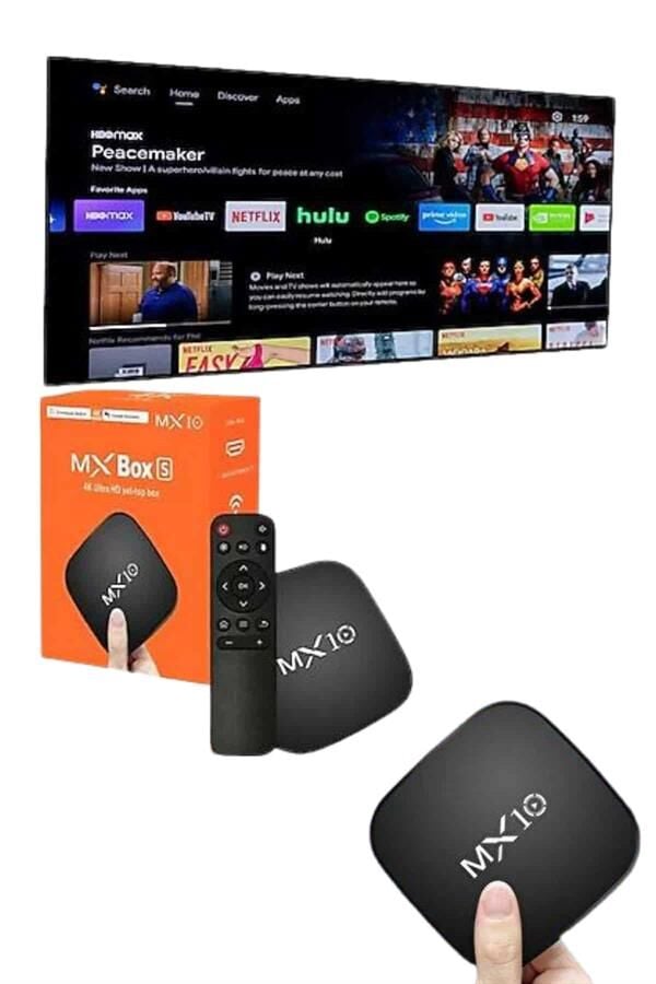 Mx Box Android Tv Media Sound 4K Ultra HD Görüntü Kaliteli - Lisinya