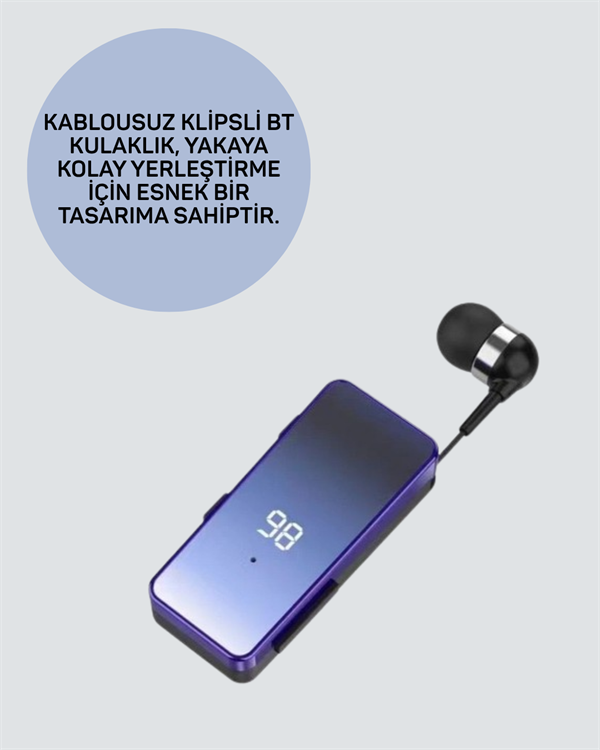Yaka Klipsli Kablosuz Kulaklık – Eller Serbest Konforuyla Günlük Yaşama Uyum Sağlar - Lisinya