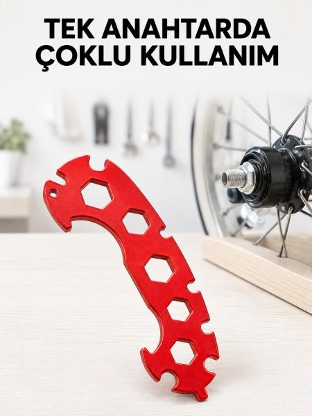 Çoklu Bisiklet Anahtarı 6 7 8 9 10 11 12 13 14 15 16 17 mm Tamir Aparatı - Lisinya