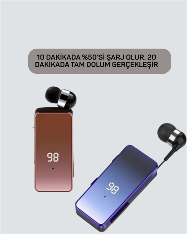 İki Telefona Aynı Anda Bağlanan Bluetooth 5.3 Klipsli Kulaklık – MFB Çok Noktalı Bağlantı - Lisinya