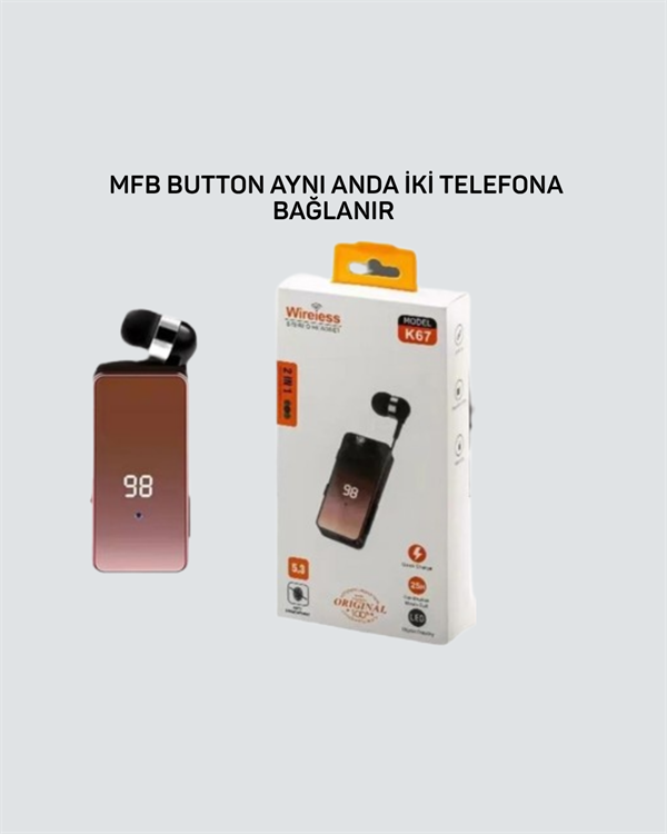 İki Telefona Aynı Anda Bağlanan Bluetooth 5.3 Klipsli Kulaklık – MFB Çok Noktalı Bağlantı - Lisinya