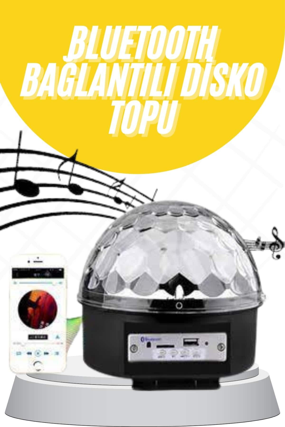 Disko Topu Renkli Işıklı Lazer Parti Bluetooth Bağlantılı Led Küre - Lisinya