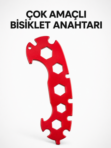 Bisiklet Bakım ve Tamir Anahtarı Çok Fonksiyonlu 12 Farklı Ölçü 6-17 mm - Lisinya
