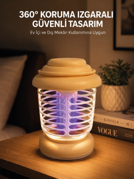360° Koruma Izgaralı LED Sinek Kovucu Aydınlatma Lambası - Lisinya