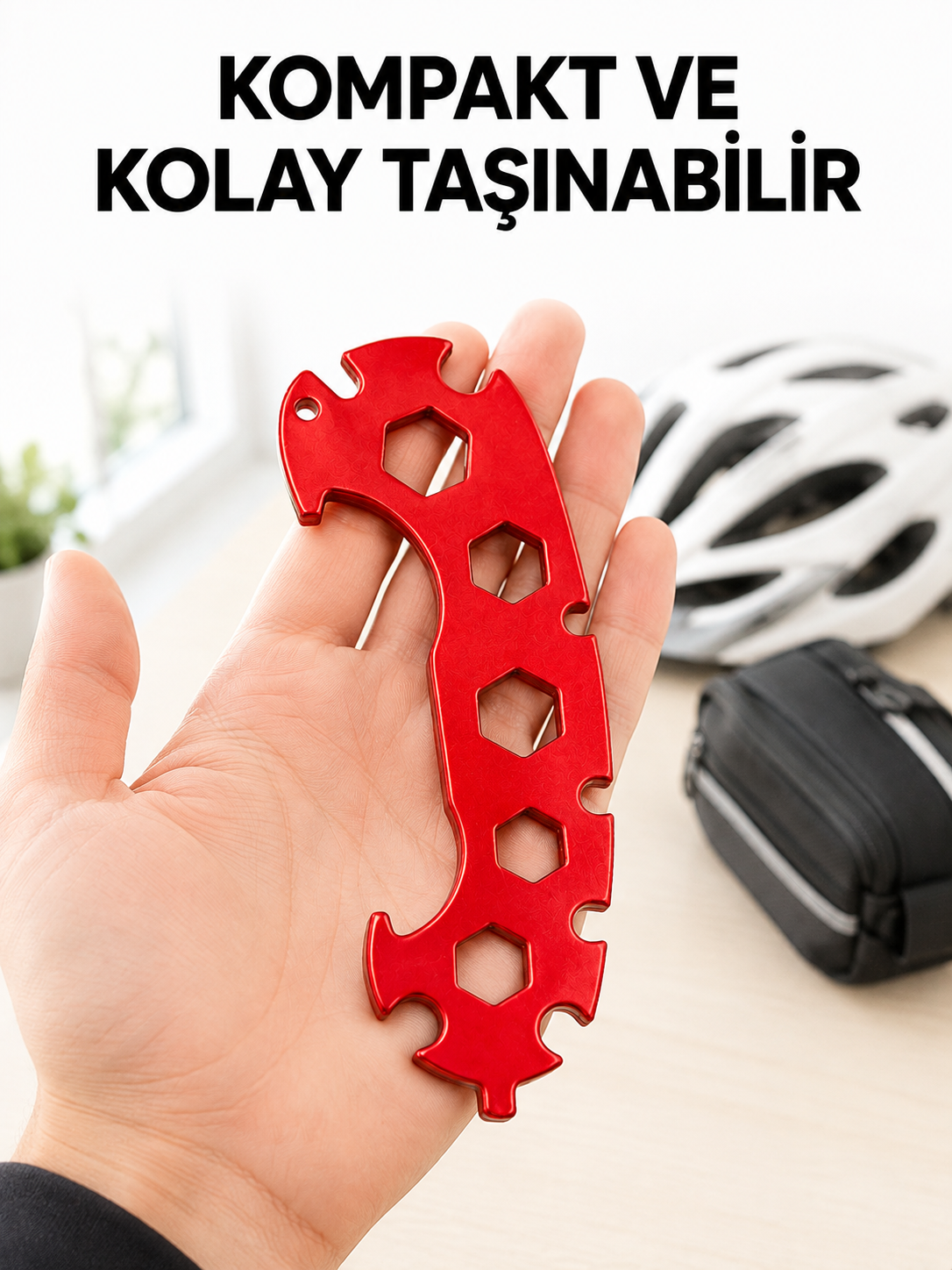 12 Ölçülü Bisiklet Tamir Anahtarı 6-17 mm Kompakt Çok Amaçlı El Aleti - Lisinya