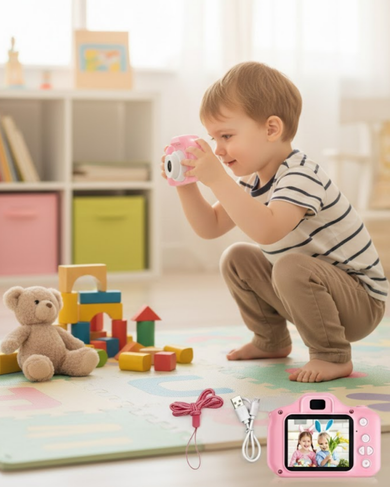 Taşınabilir HD Dijital Kamera Video Kayıt Fotoğraf Çekim USB Bağlantılı Şarjlı - Lisinya