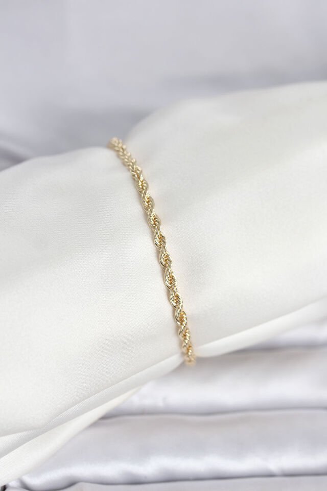 CM 14K Gold Renk Burgu Model Kadın Bileklik - Lisinya