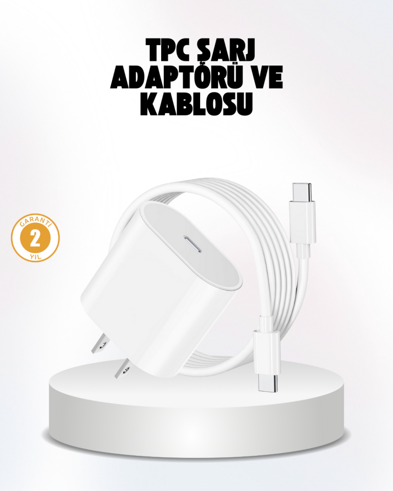 iPhone ve iPad Uyumlu 20W Güvenli USB-C Hızlı Şarj Adaptörü - Lisinya
