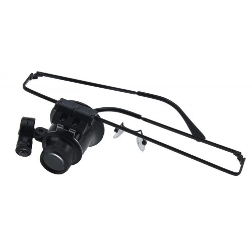 -Gözlük Model 20x16mm Optik Lens Led ışık Monoküler Büyüteç ( Lisinya )